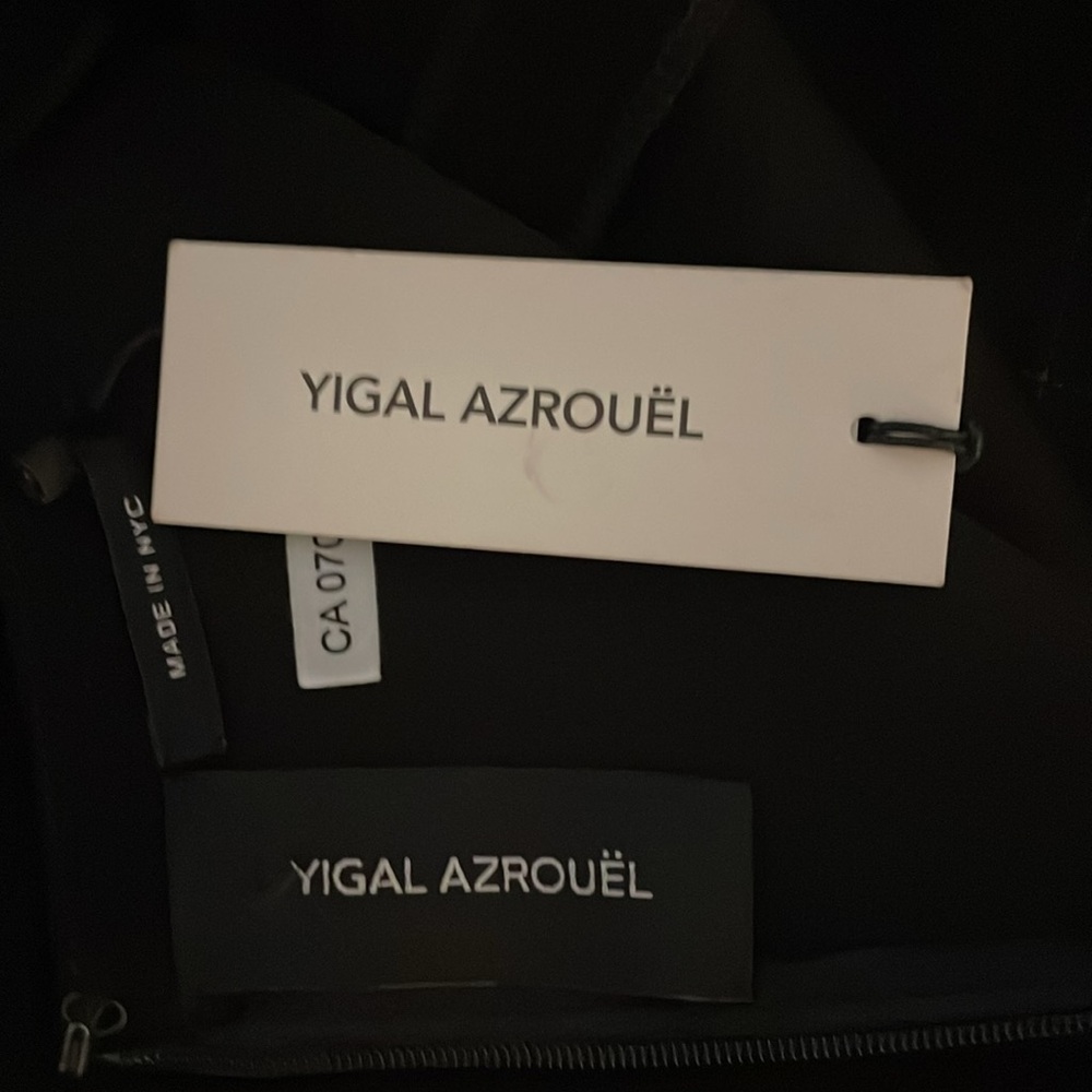 ✨ Yigal Azrouël Black Asymmetrical Peplum Top – NWT - Picture 8 of 8